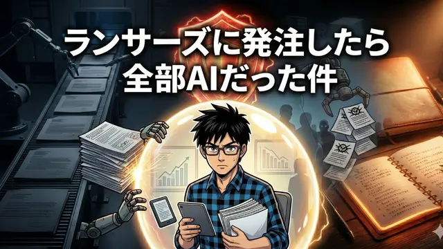 ランサーズに発注したら全部AIだった。生成AI時代に"本物の一次情報"が最強資産となる理由
