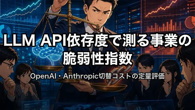 LLM API依存度で測る事業の脆弱性指数