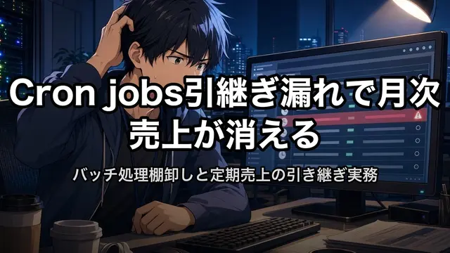 Cron jobs引継ぎ漏れで月次売上が消える