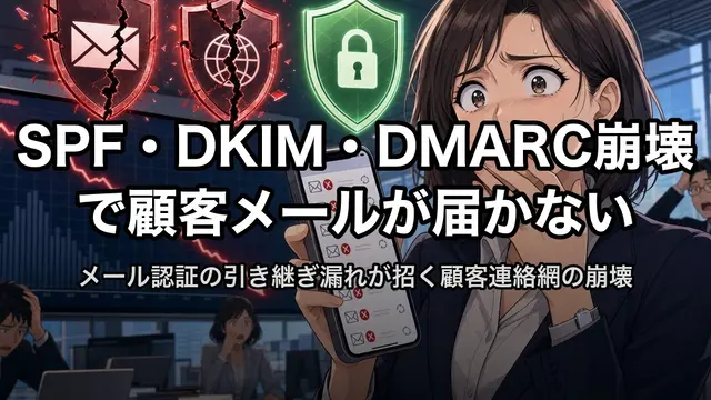 SPF・DKIM・DMARC崩壊で顧客メールが届かない