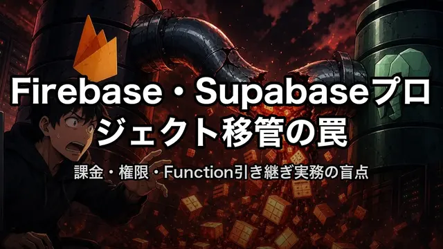 Firebase・Supabaseプロジェクト移管の罠