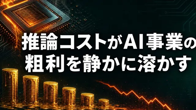 推論コストがAI事業の粗利を静かに溶かす