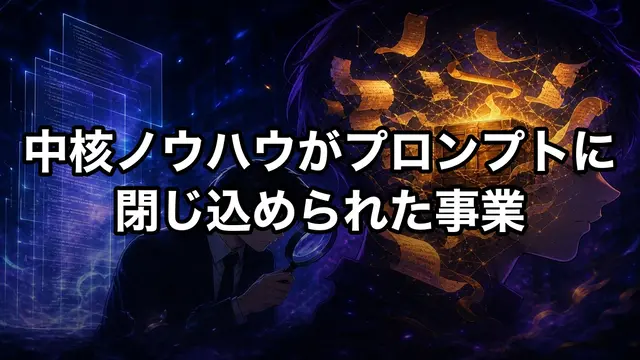 中核ノウハウがプロンプトに閉じ込められた事業