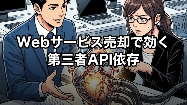 Webサービス売却で効く第三者API依存