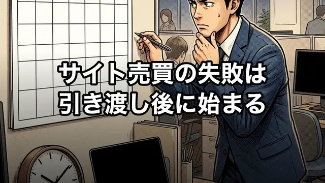 サイト売買の失敗は引き渡し後に始まる