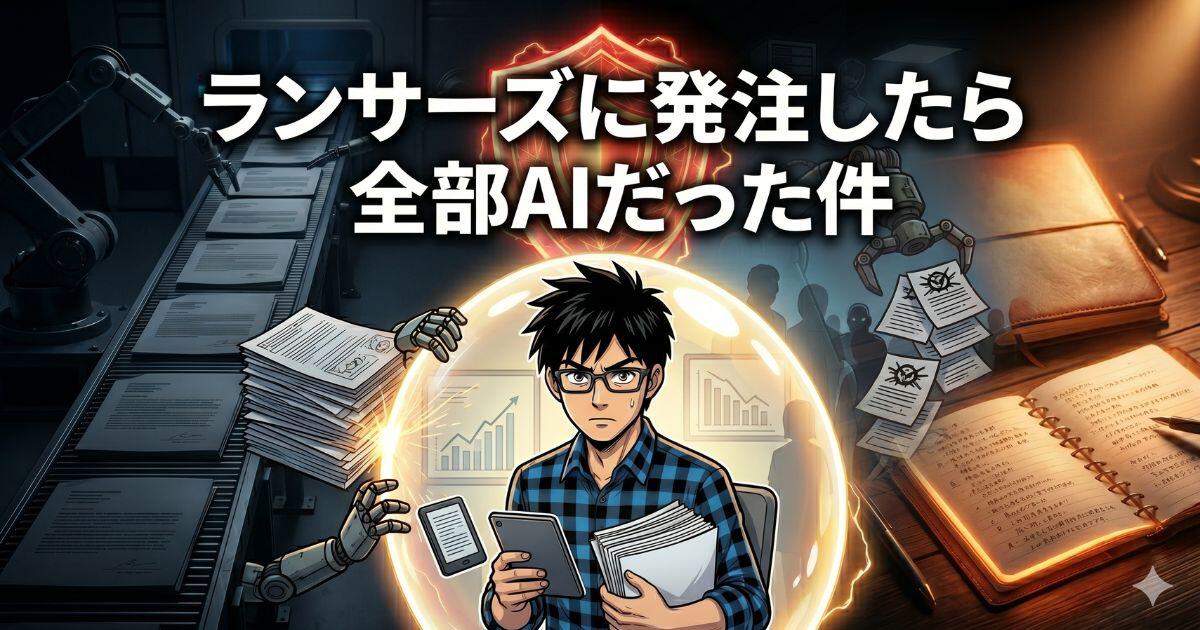 ランサーズに発注したら全部AIだった。生成AI時代に"本物の一次情報"が最強資産となる理由
