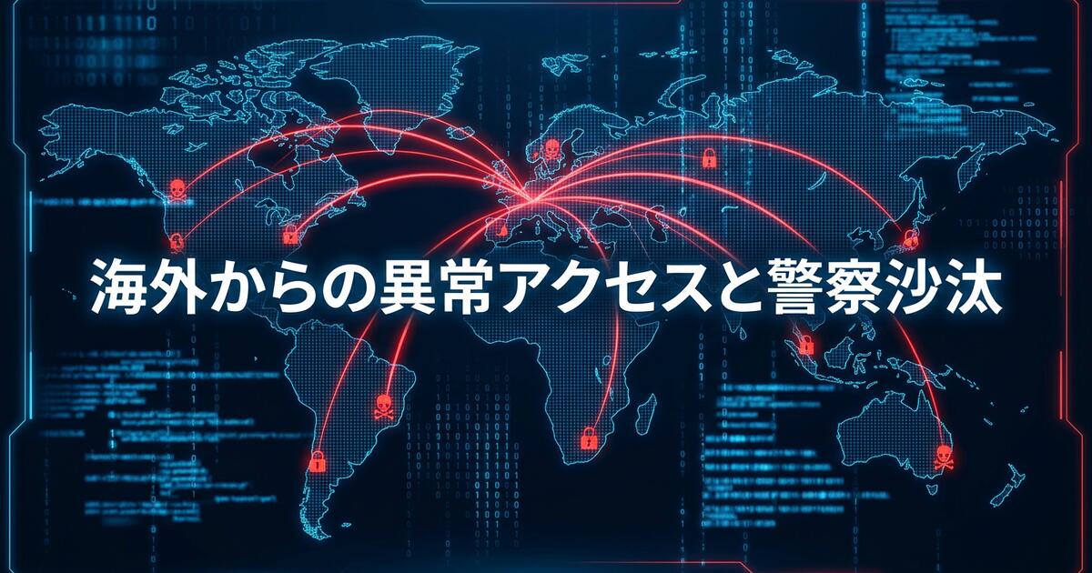 海外からの異常アクセスと警察沙汰