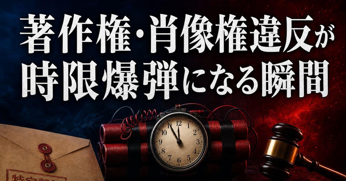 著作権・肖像権違反が時限爆弾になる瞬間