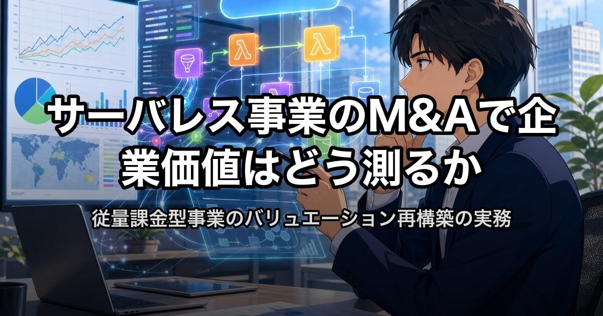 サーバレス事業のM&Aで企業価値はどう測るか
