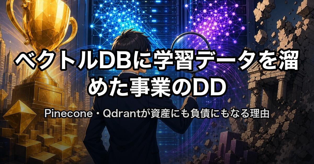 ベクトルDBに学習データを溜めた事業のDD