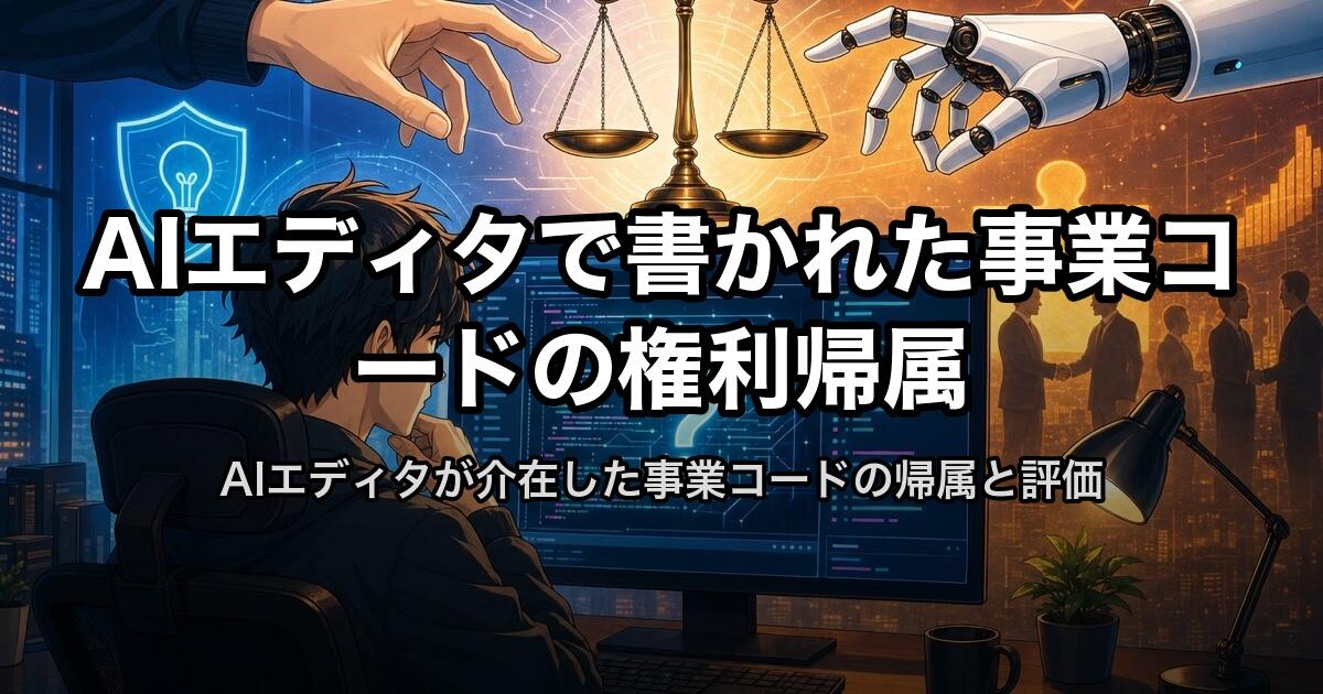 AIエディタで書かれた事業コードの権利帰属