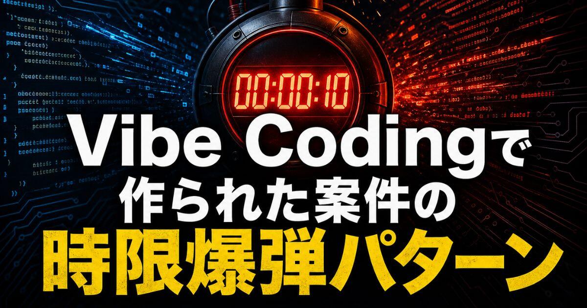 Vibe Codingで作られた案件の時限爆弾パターン