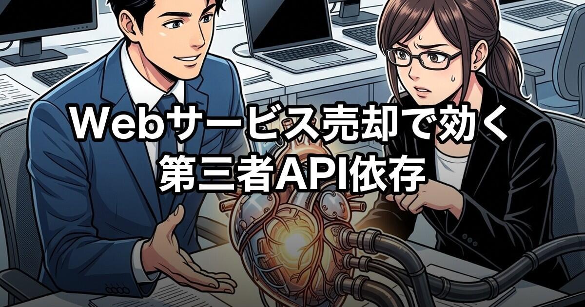 Webサービス売却で効く第三者API依存