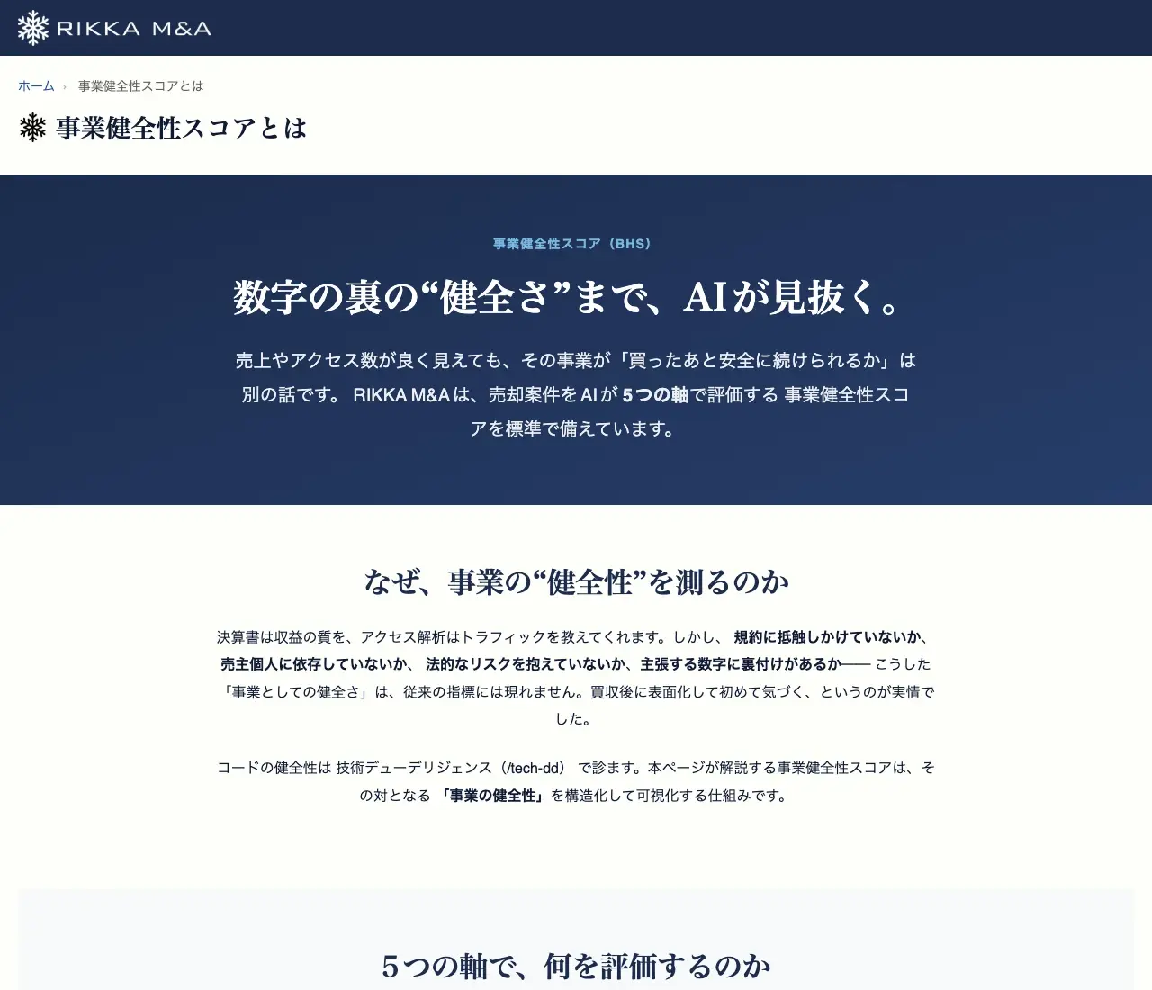 事業健全性スコアのガイド