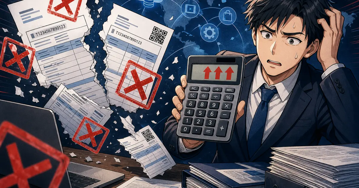 【税務リスクパターン③】消費税課税区分ミス ── インボイス制度後に膨らむ仕入税額控除の否認リスク