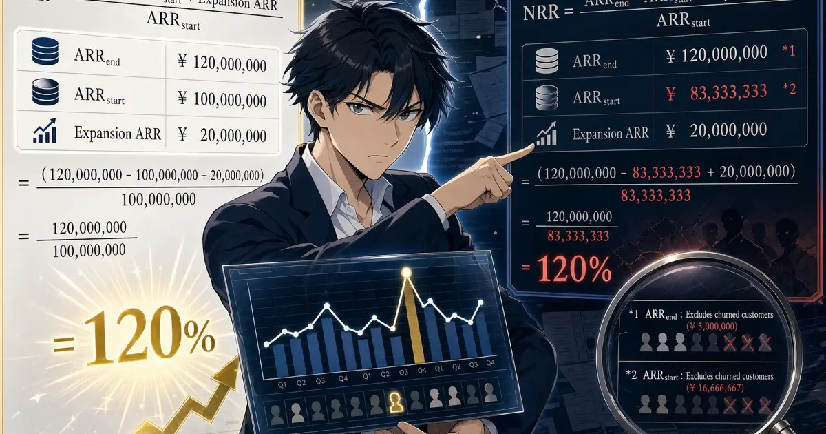 NRRの盛り ──「Net Revenue Retention 120%」が嘘になる粉飾⑥