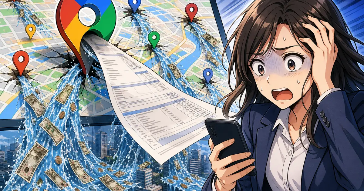 Google Maps API値上げという慢性的な出血 ── 「地図を使っているだけ」が月数十万円に化ける理由